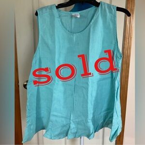 MATCH POINT LG LINEN TOP like new